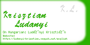krisztian ludanyi business card